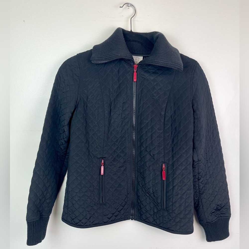 Anna Taylor Loft black jacket with red zippers woman | Size 2P
